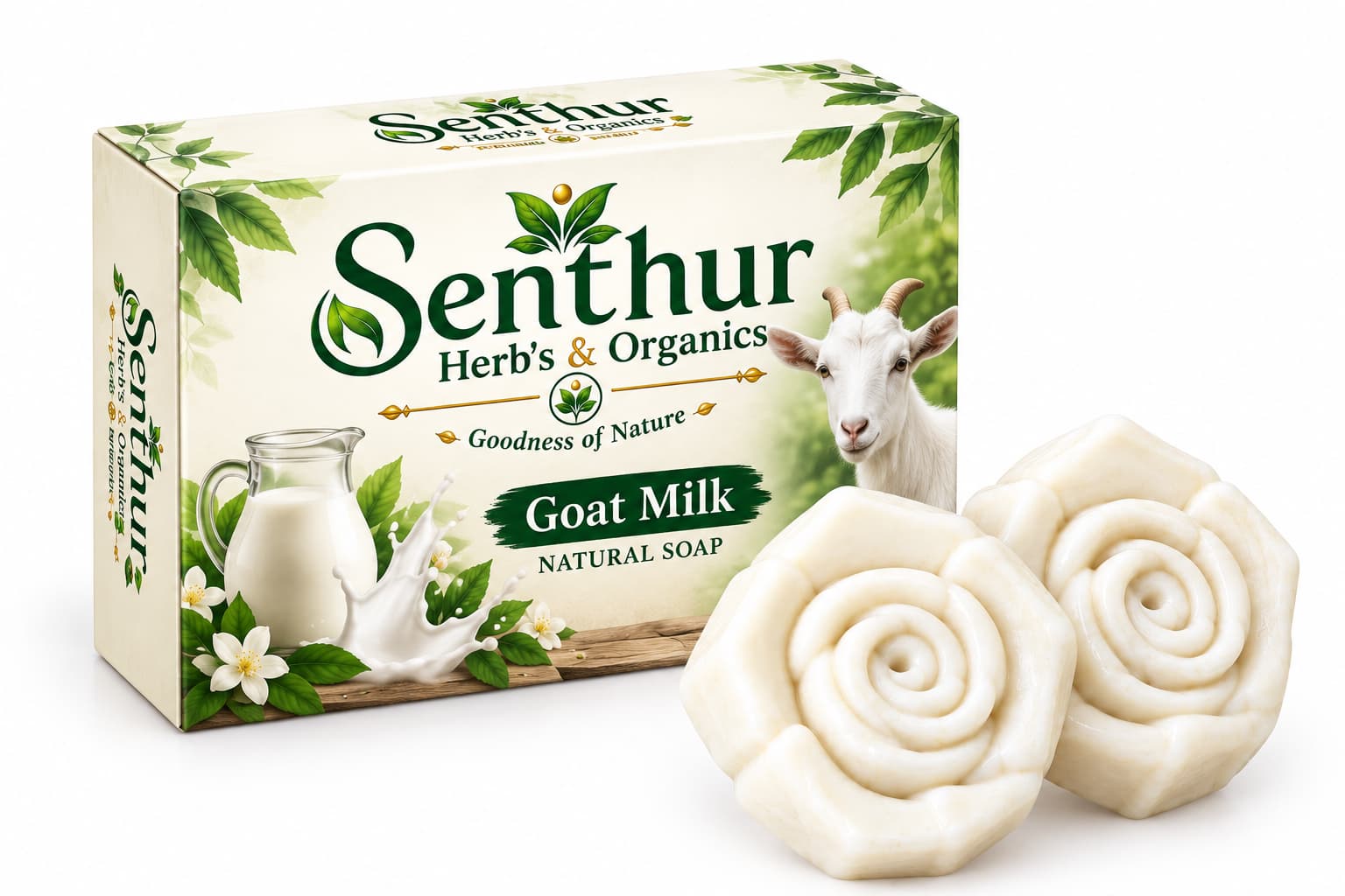Senthur Herbs Goat Milk Rose Soap